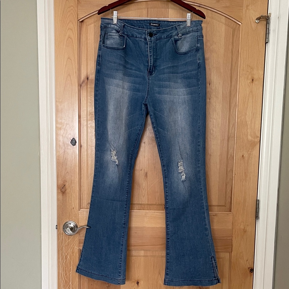 Stylish Blue Flare Jeans